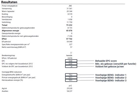 EPC berekening .